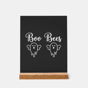 Señal Acrílica Diseño de fantasma de Halloween de abejas boo