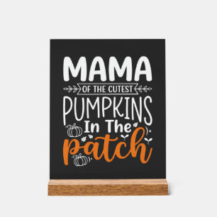 Señal Acrílica Diseño de Halloween del parche de calabazas de mam