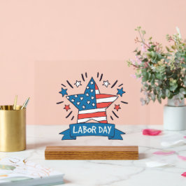 Señal Acrílica Diseño de ilustración creativa del Día del Trabajo
