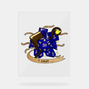 Señal Acrílica Diseño de los dados del asistente