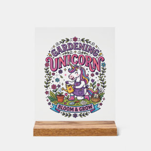 Señal Acrílica Diseño de regalo bonito comercial de unicornio de