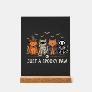 Señal Acrílica Diseño de vector de disfraz de gato de Halloween S