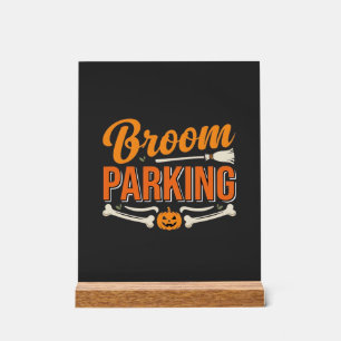 Señal Acrílica Diseño de vector de Halloween de aparcamiento de e