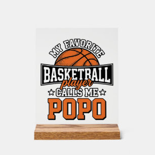 Señal Acrílica Diseño Deportivo Vintage Divertido Baloncesto Popo