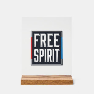 Señal Acrílica Diseño gráfico de caja espíritu libre patriótico v