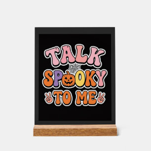 Señal Acrílica Diseño Hablando Espeluznante De Halloween Espeluzn