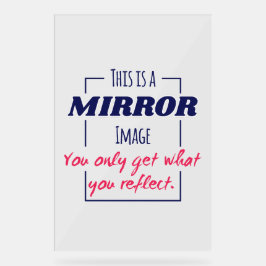 Señal Acrílica Diseño Motivacional de Mentalidad de Reflexión en