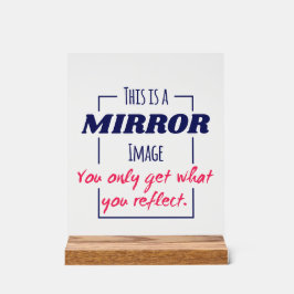 Señal Acrílica Diseño Motivacional de Mentalidad de Reflexión en