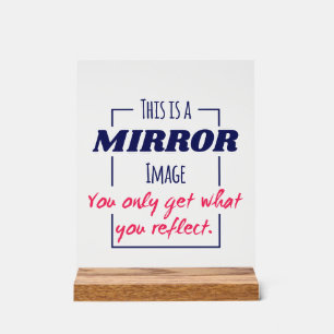 Señal Acrílica Diseño Motivacional de Mentalidad de Reflexión en
