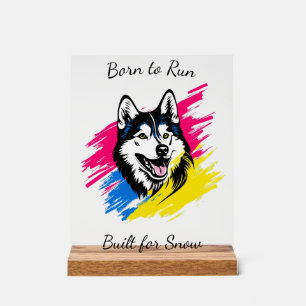 Señal Acrílica Diseño personalizado de Husky con arte pop