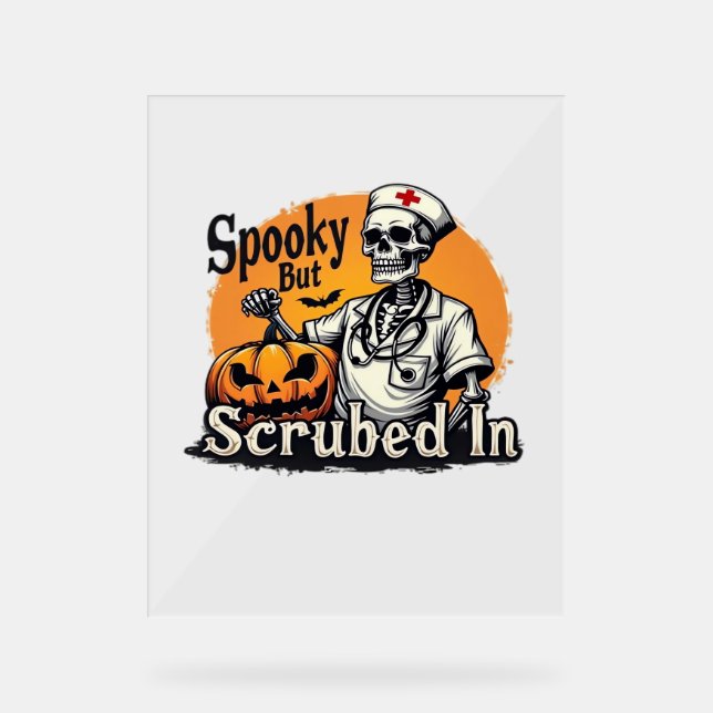 Señal Acrílica Diseño sobredimensionado de camiseta para enfermer (Anverso)