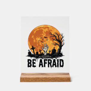 Señal Acrílica Diseño vectorial de cementerio de Halloween vintag