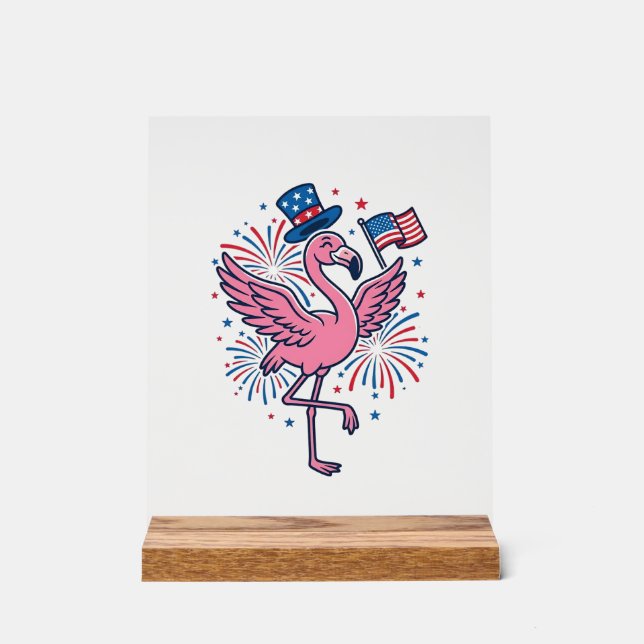 Señal Acrílica Diseño vectorial de fuegos artificiales de flamenc (Anverso)