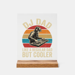 Señal Acrílica Diseño vectorial de puesta de sol vintage DJ Dad B