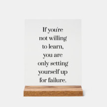 Disposición A Aprender Rótulo Acrílico