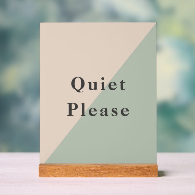 Señal Acrílica Do Not Disturb Quiet Please Productivity (Neutral )