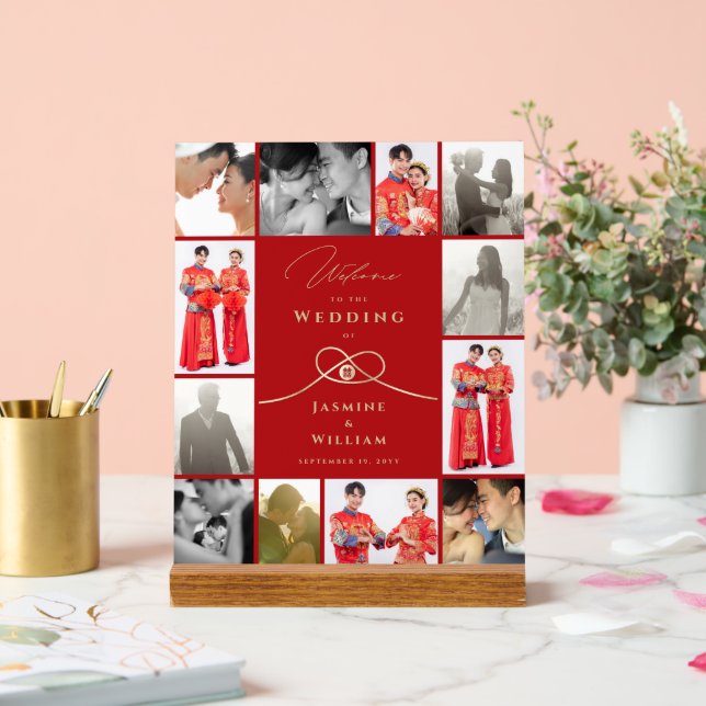 Señal Acrílica Doble felicidad contra Boda chino 12 Foto (Boda)