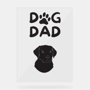 Señal Acrílica  Dog Dad T-shirt   Funny Pet Lovers Tee 