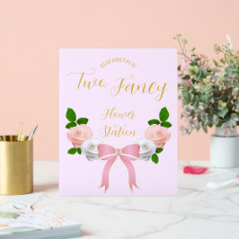 Señal Acrílica Dos cumpleaños floral Fancy Bow