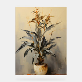 Señal Acrílica Dracaena - Floral Impasto