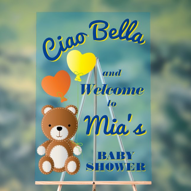 Señal Acrílica Ducha de bebé de Ciao Bella (Neutral )