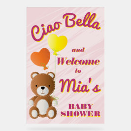 Señal Acrílica Ducha de bebé de Ciao Bella chica