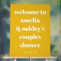 Ducha de parejas personalizada en negrita y amaril