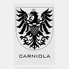 Señal Acrílica Duchy of Carniola Monochrome Heraldic Art 