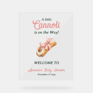 Señal Acrílica Dulce Niña de Lazo Rosa Cannoli Chupito Ducha de B