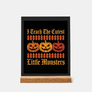 Señal Acrílica Dulce o Truco de Halloween Pequeños Monstruos Cala