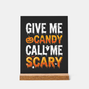 Señal Acrílica Dulces de Halloween Diseño de Fantasma Espantoso_1