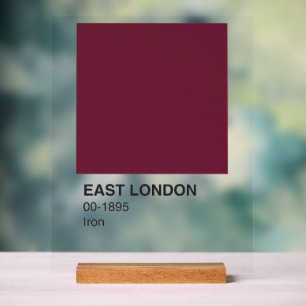 Señal Acrílica East London Iron - Fondo claro