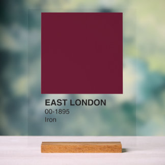 Señal Acrílica East London Iron - Fondo claro