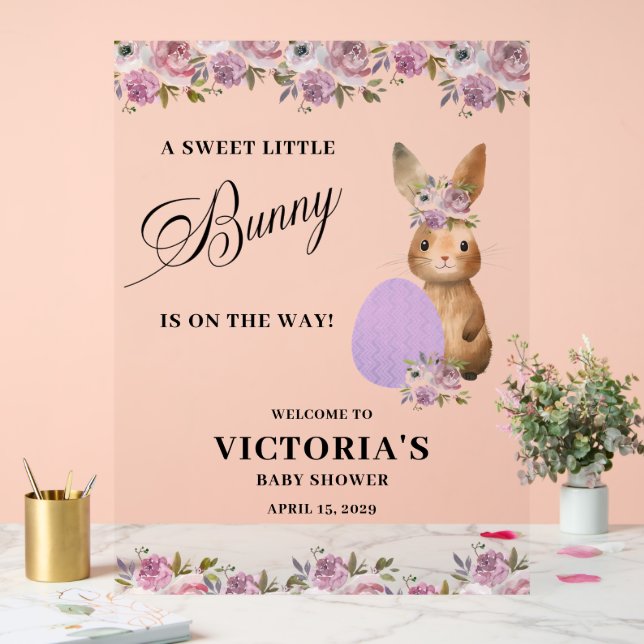 Señal Acrílica Easter Baby Shower Welcome (Boda)