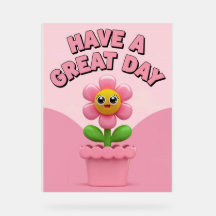 El Acrílico Tiene Un Gran Día De Rótulo De Flor Ro