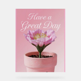 Señal Acrílica El Acrílico Tiene Un Gran Día De Rótulo De Flor Ro