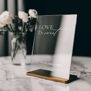 Señal Acrílica El amor minimalista elegante es el Rótulo acrílico