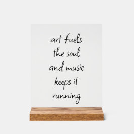 Señal Acrílica El Arte Alimenta El Rótulo Aritílico Del Alma