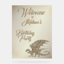 El asombroso Mosaic Gold Dragon Cumpleaños Persona