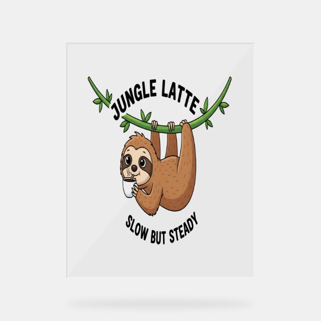Señal Acrílica El café matutino de Sloth (Anverso)