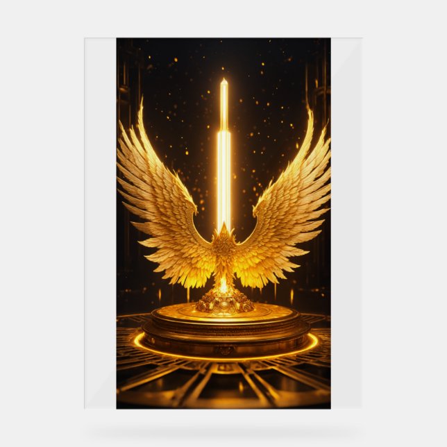 Señal Acrílica El creciente águila de cristal: Abraza el poder de (Anverso)