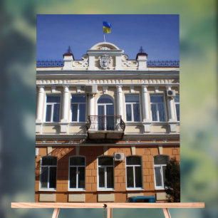 Señal Acrílica El edificio del Ayuntamiento de Melitopol