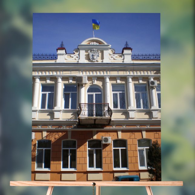 Señal Acrílica El edificio del Ayuntamiento de Melitopol (Neutral )