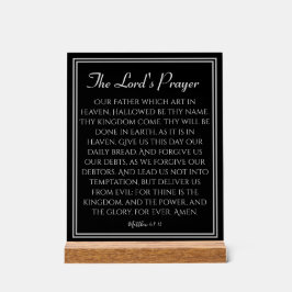 Señal Acrílica El funeral de la oración del Señor