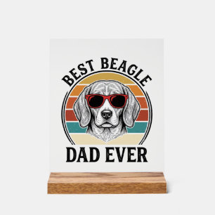 Señal Acrílica El Mejor Papá Beagle de Todos los Tiempos Diseño d