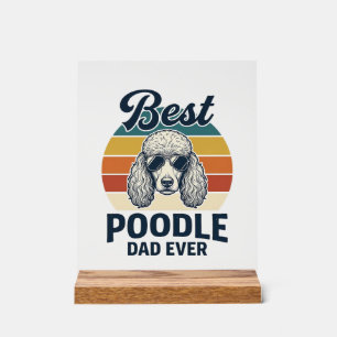 Señal Acrílica El Mejor Papá Caniche de Todos los Tiempos Camiset
