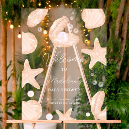 Señal Acrílica El océano es bonito, la pequeña ducha de peras