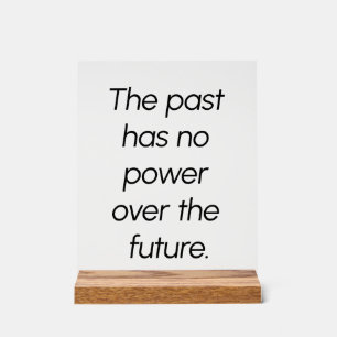 Señal Acrílica El pasado Rótulo acrílico