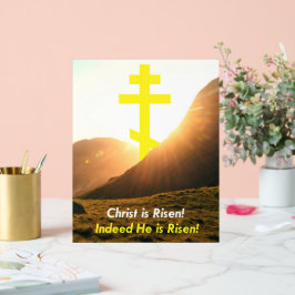 Señal Acrílica El Paschal Ortodoxo Oriental saluda a Cristo está