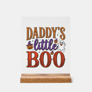 Señal Acrílica El pequeño Boo de papá Vintage Halloween